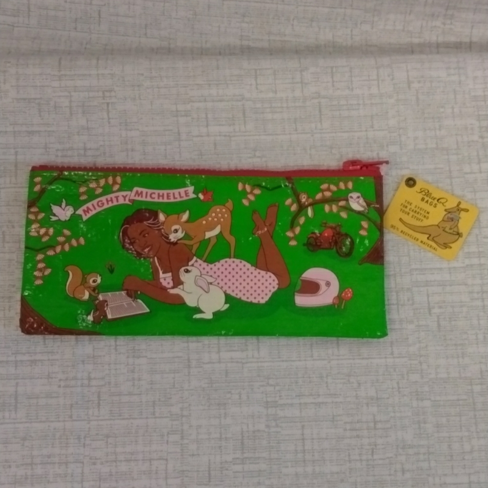 Blue Q Bags Mighty Michelle Obama Zippered Make Up Bag